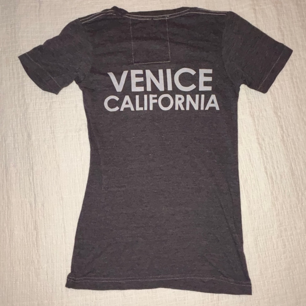 VERY RARE - Aviator Nation Charcoal Venice California V-Neck Tee, Women’s XS